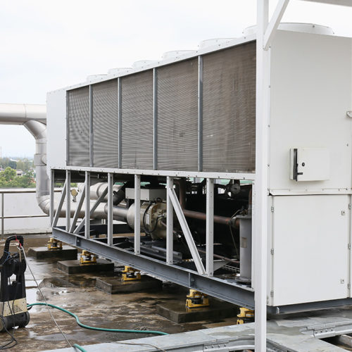 hvac commercial unit installed at building rooftop peyton co